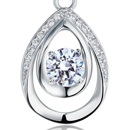 1 Carat Round Cut 925 Sterling Silver Bridesmaid Pendant Necklace Jewelry XFN8026