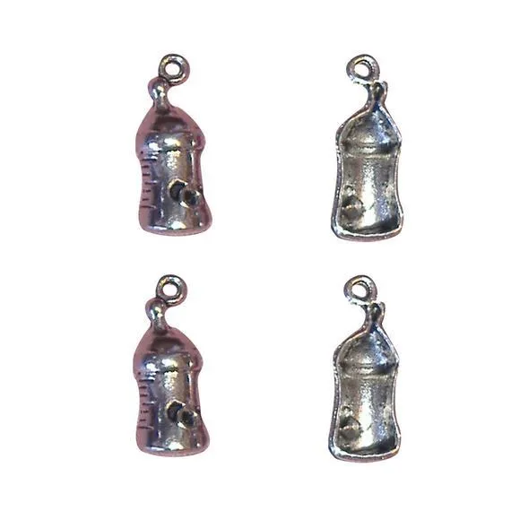 10 Pcs Tibetan Silver Baby Feeding Milk Bottle 24X9mm Charms Pendants