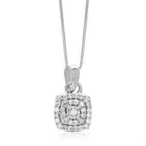 1/16 cttw Lab Created Diamond Fashion Pendant 925 Sterling Silver Prong 1/3 Inch