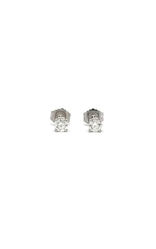 14K WHITE GOLD DIAMOND STUD EARRINGS  G14208