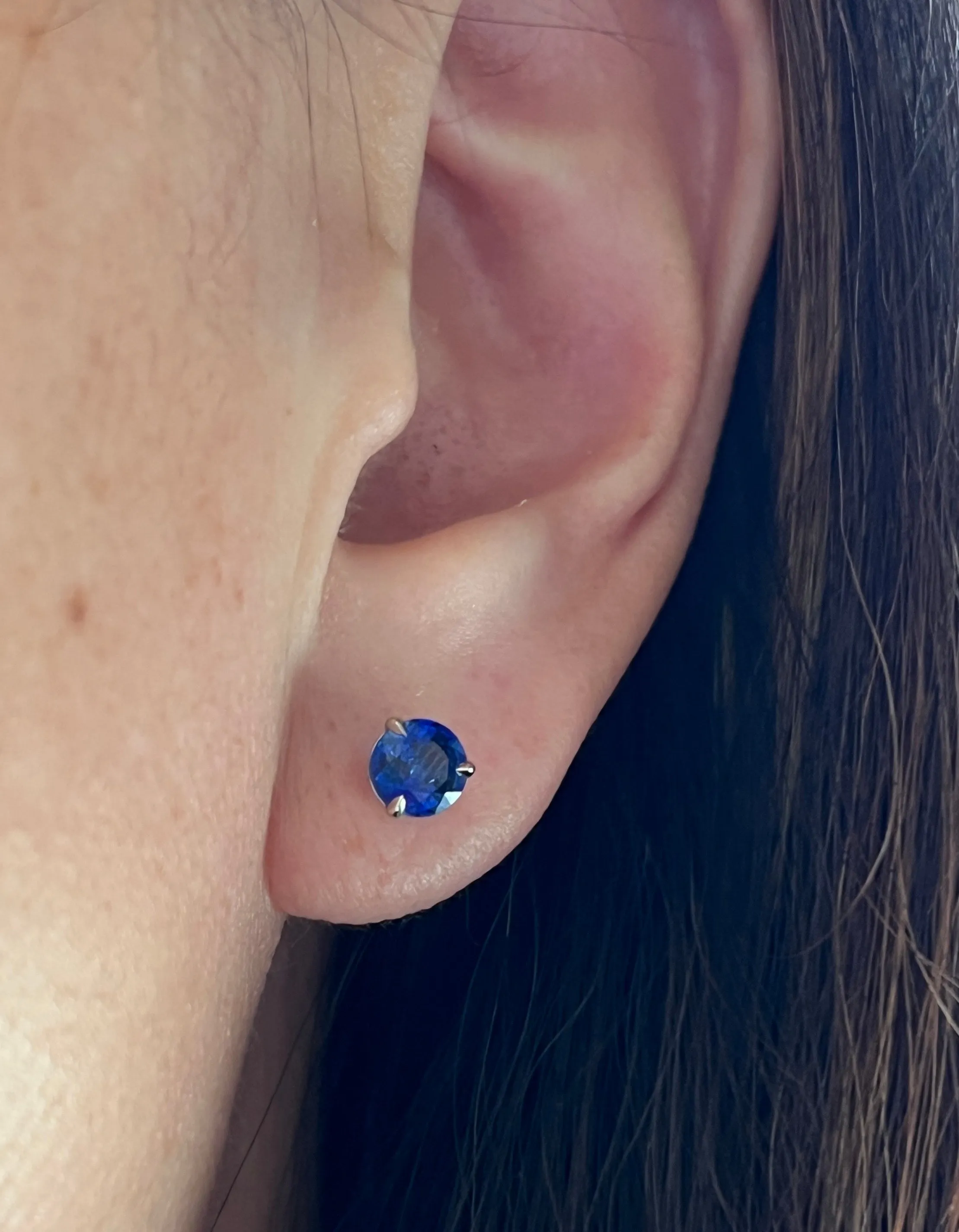 1.77ct Blue Sapphire Stud Earrings