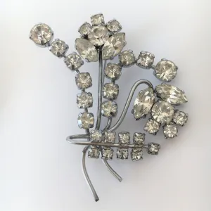 1960's Crystal Diamante Brooch