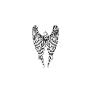 5 Pcs Tibetan Silver ANGEL WINGS 39mm x 24mm Charms Pendants, Lead & Nickel Free Metal Charms Pendants Beads