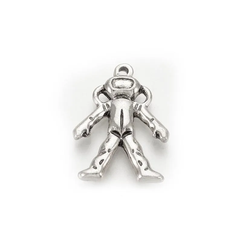 5 Pcs Tibetan Silver Astronaut Spaceman Deep Sea Driver 25mm x 19mm Charms Pendants