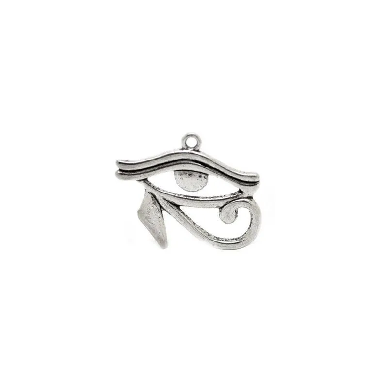 5 Pcs Tibetan Silver Eye Of Horus Egyptian 27mm x 33mm Charms Pendants