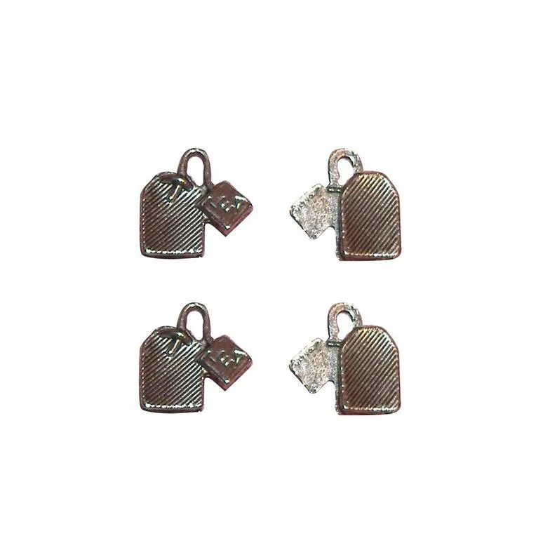 5 Pcs Tibetan Silver Tea Bag Cup Of Tea 16X16mm 3D Charms Pendants