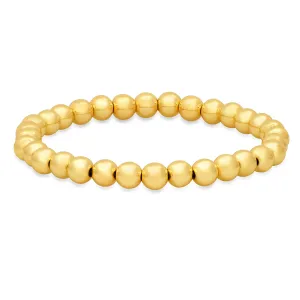 6 MM STRETCH BRACELET, GOLD