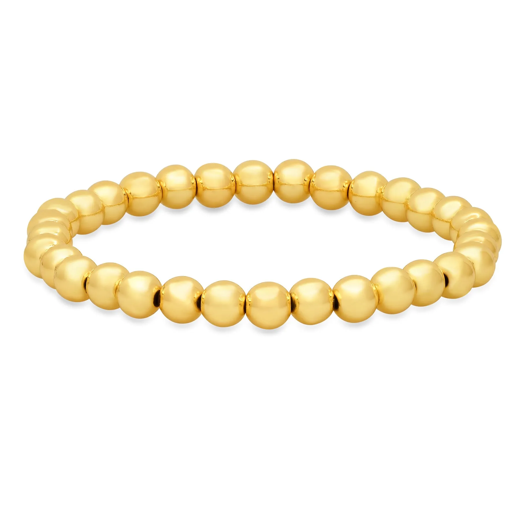 6 MM STRETCH BRACELET, GOLD