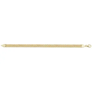 9CT GOLD FLAT WOVEN BRACELET