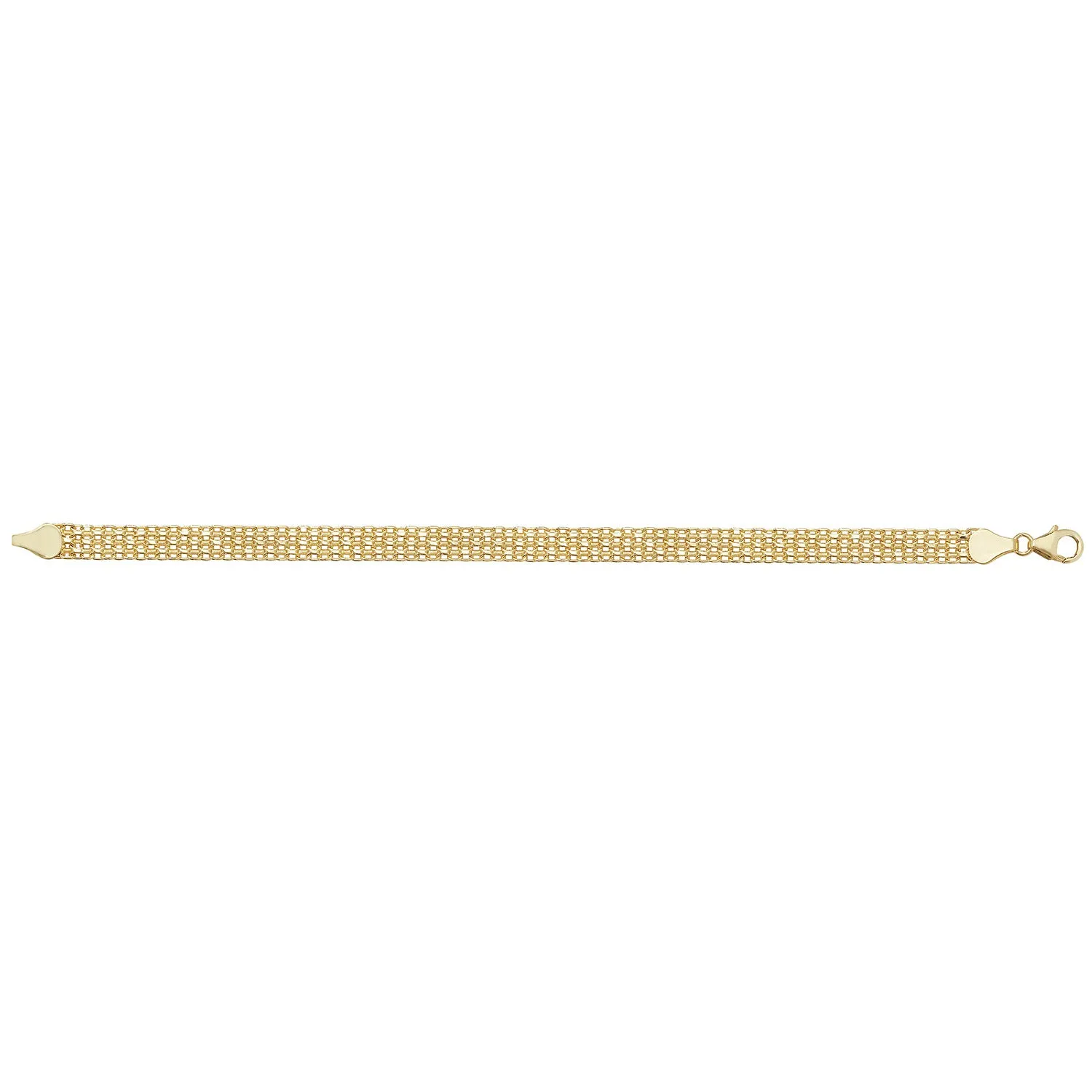 9CT GOLD FLAT WOVEN BRACELET