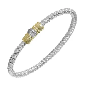 Acanthus 3mm Bracelet with Pave Center