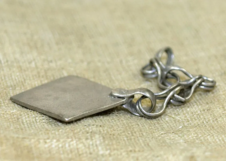 Afghan Coin Silver Drops on Chain