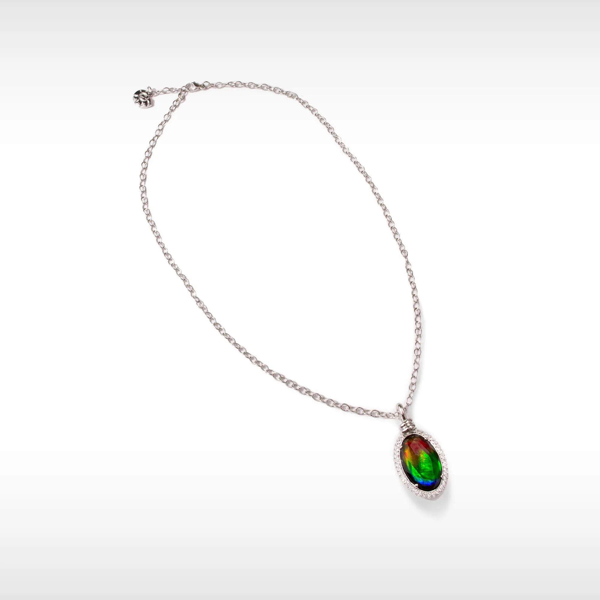 Ammolite Pendant Sterling Silver KNOTS Pendant