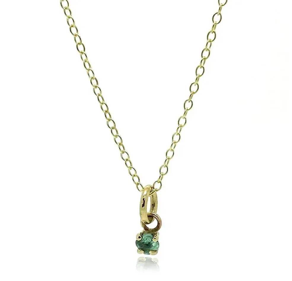 Antique Victorian Emerald 9ct Gold Necklace