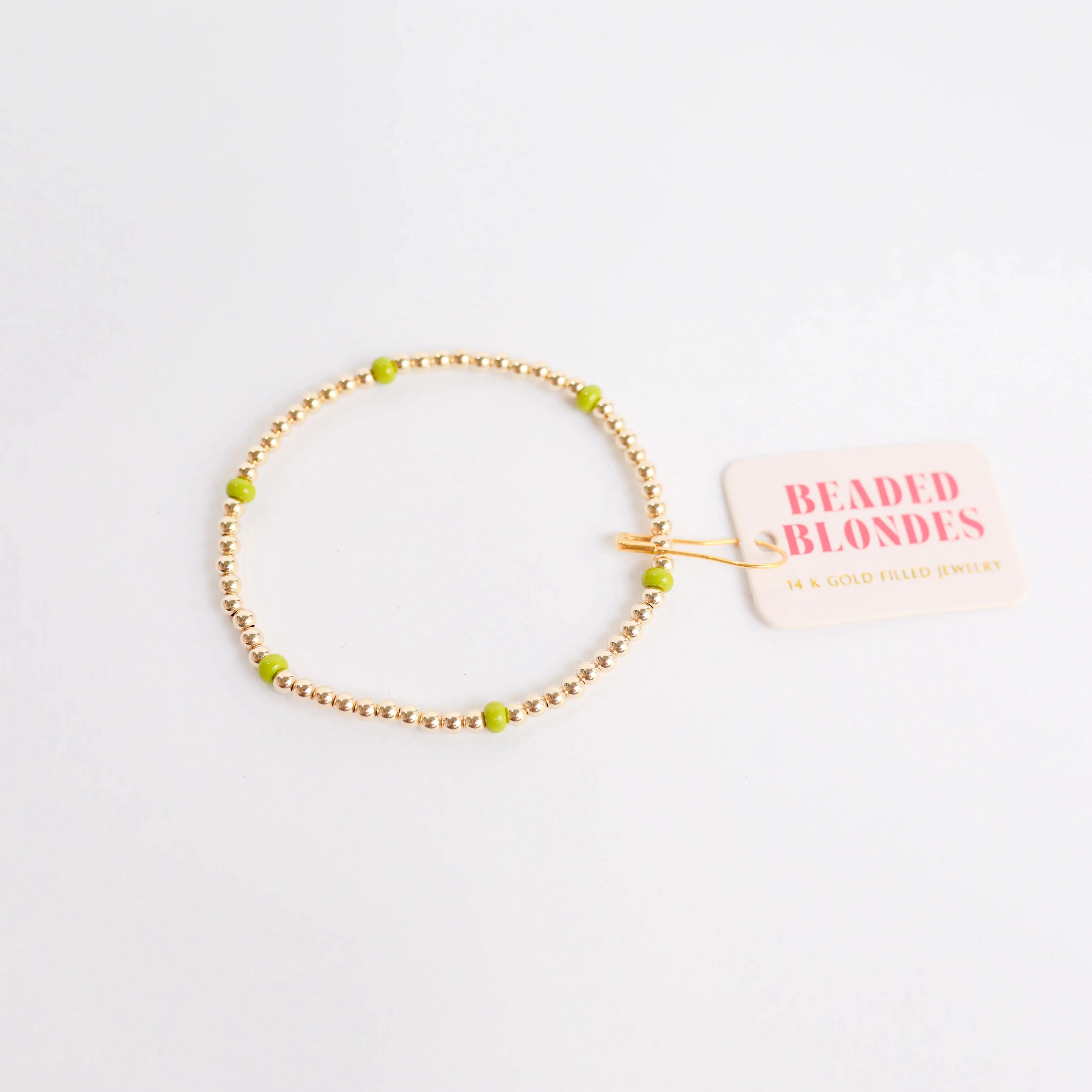 Beaded Blondes | Lime Green Poppi Bracelet