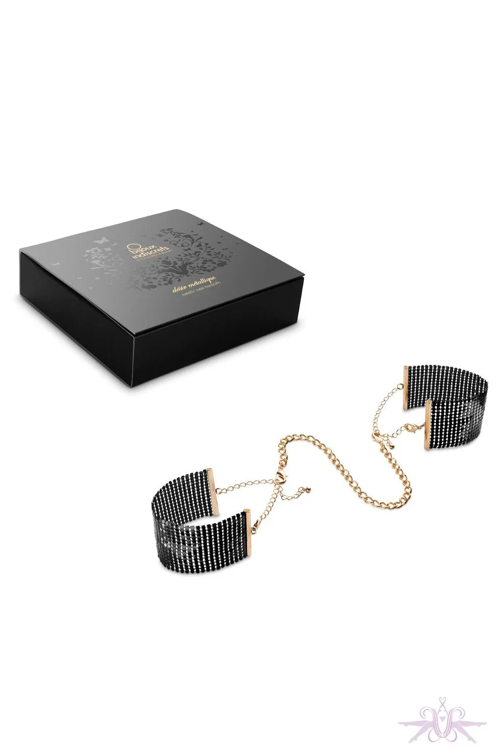 Bijoux Indiscrets Desir Metallique Mesh Handcuffs Black