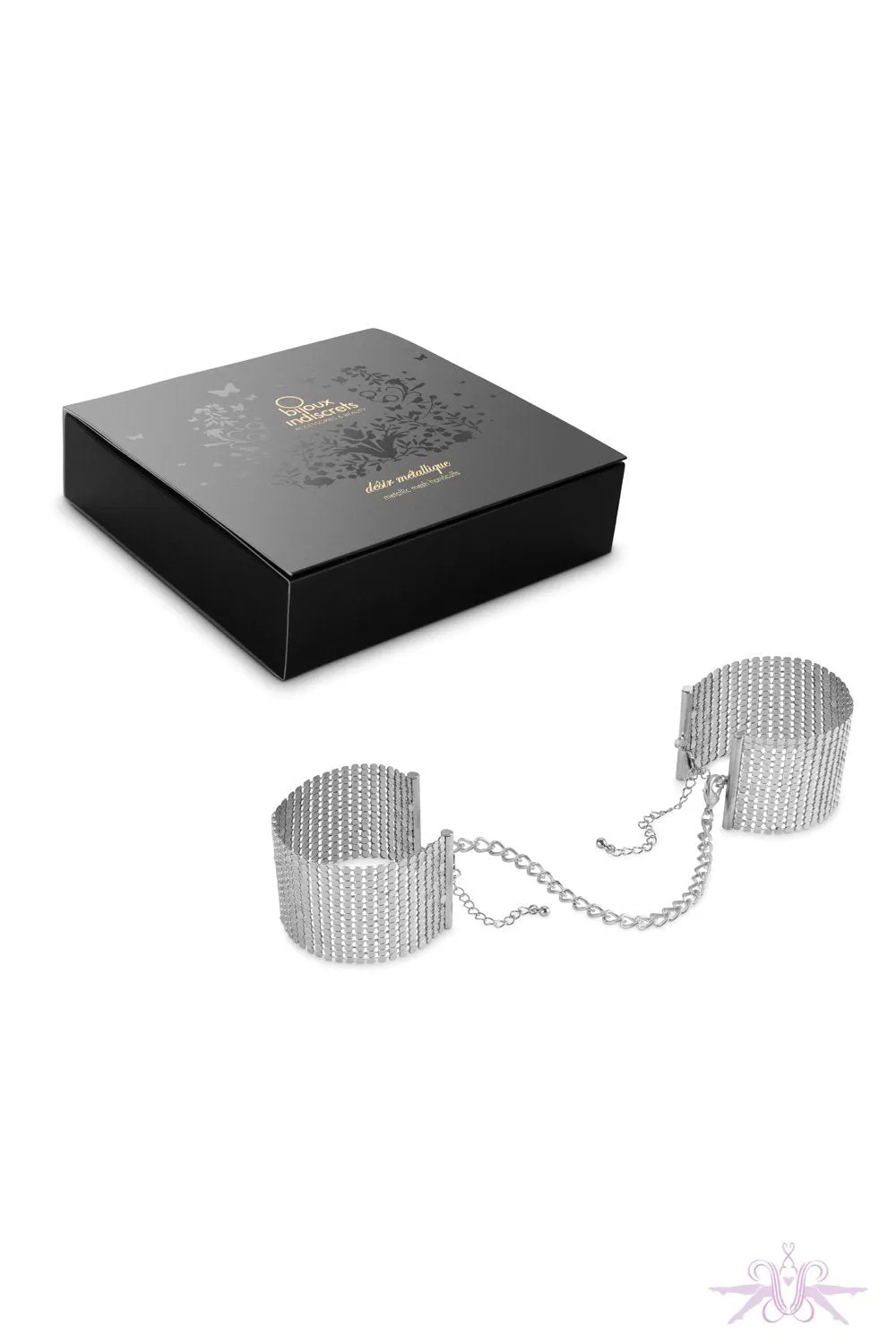 Bijoux Indiscrets Desir Metallique Mesh Handcuffs Silver