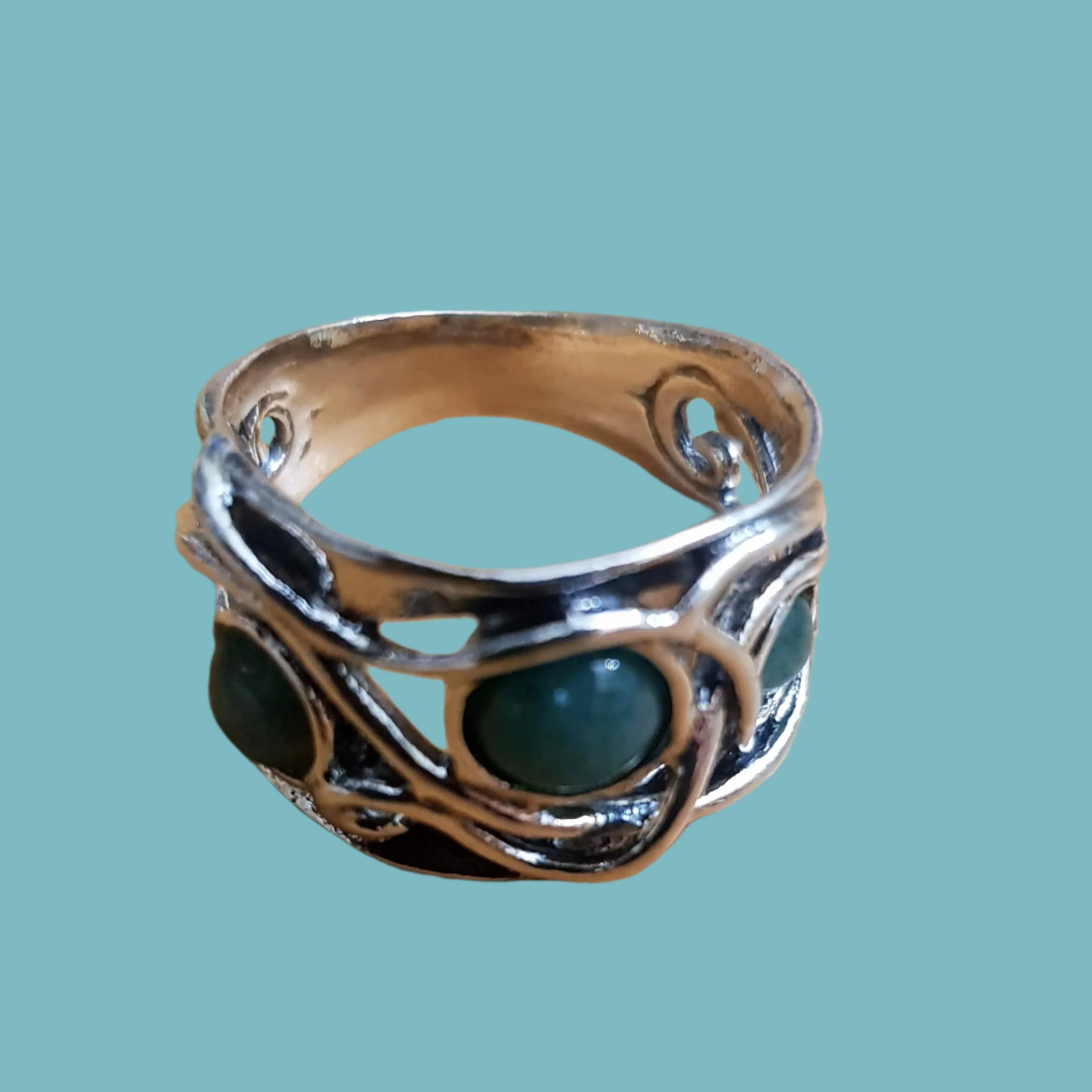 Bluenoemi rings from Israel. Sterling silver ring for woman. Set with gemstones.