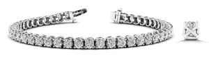 Brilliant cut Diamonds " X Chaton " Bracelet