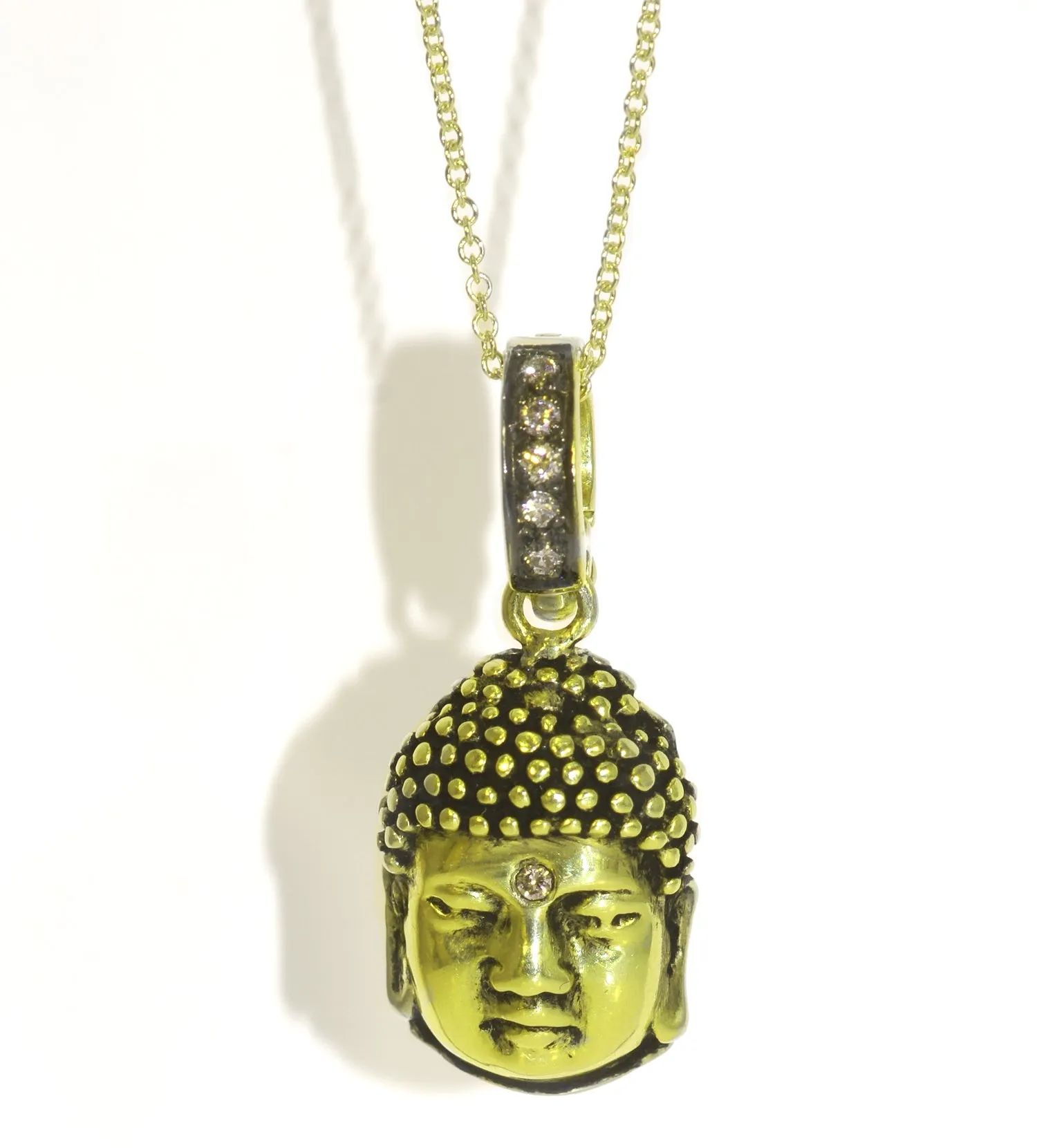 'Buddha of Wisdom' Charm 18kt Green Gold