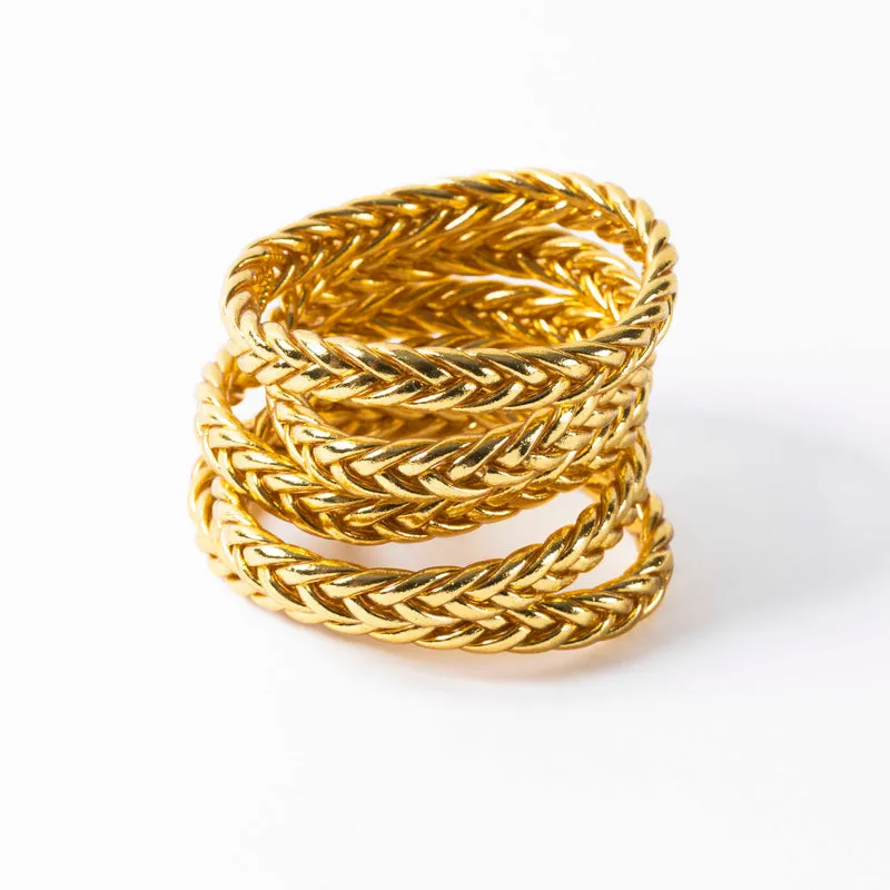 BUDDHIST BANGLE | BRAID | GOLD