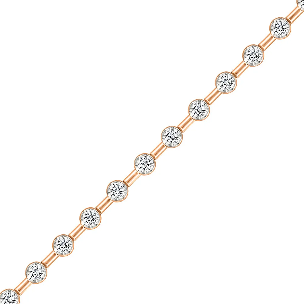 Charlotte -"petite." Gold & Diamond Bracelet