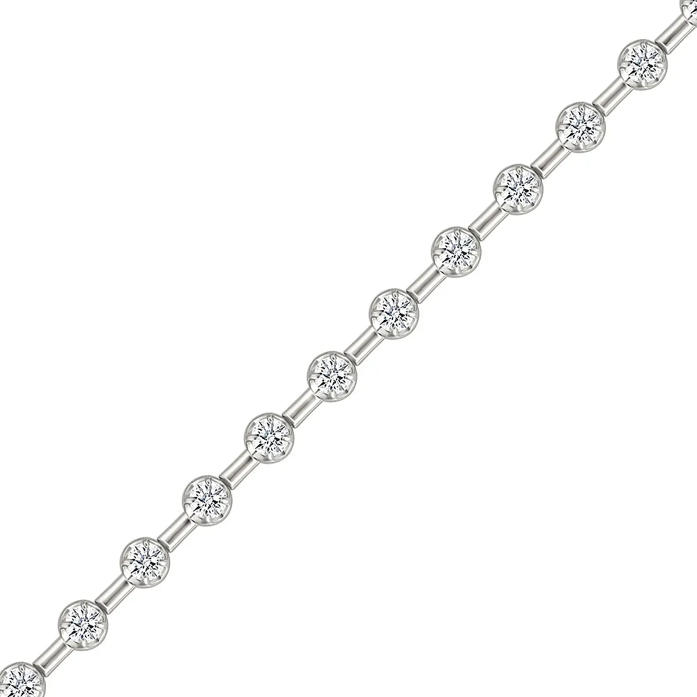 Charlotte -"petite." Gold & Diamond Bracelet