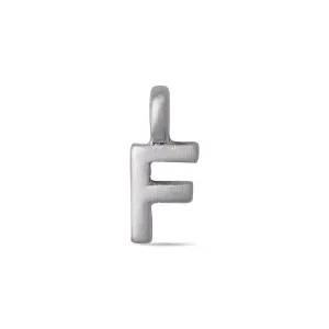 CHARM F pendant, silver-plated