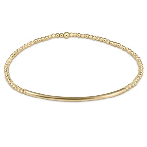 classic gold 2mm bead bracelet - bliss bar gold