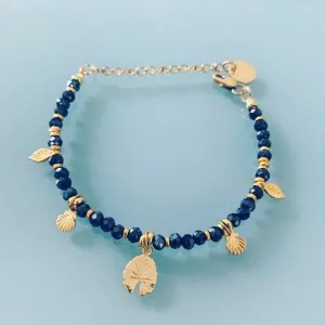 Clover Women's Gourmet Bracelet with Gold Plated Beads and Charms