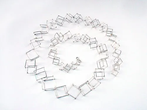 CUBE - SILVER - CU007-0012 Cube Necklaces