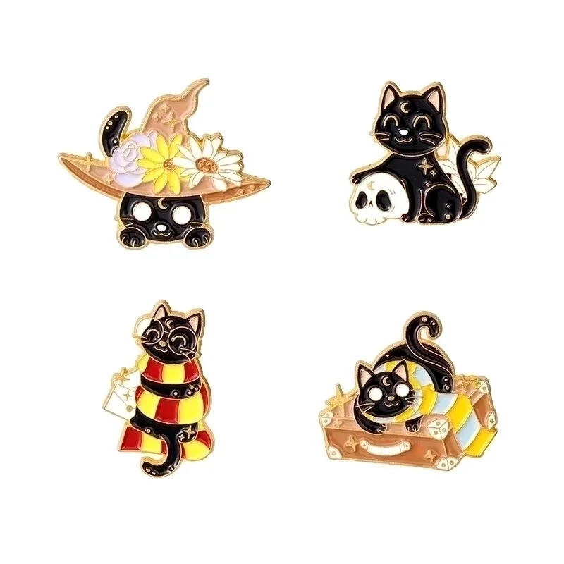 Cute Pin Cat Daisy Alloy Unisex Brooches