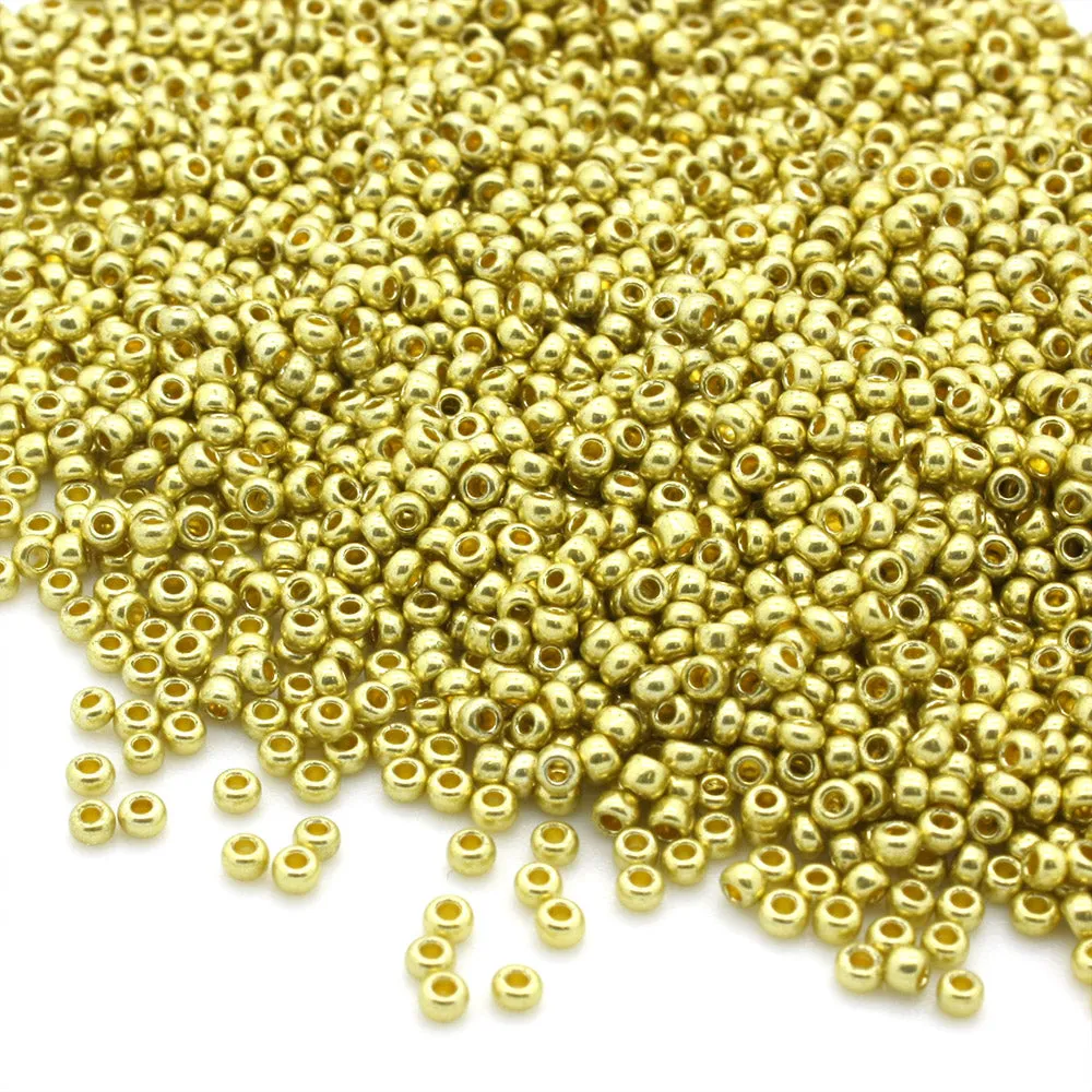 Czech Gold Metallic Rocaille/Seed 11/0-Pack of 50g