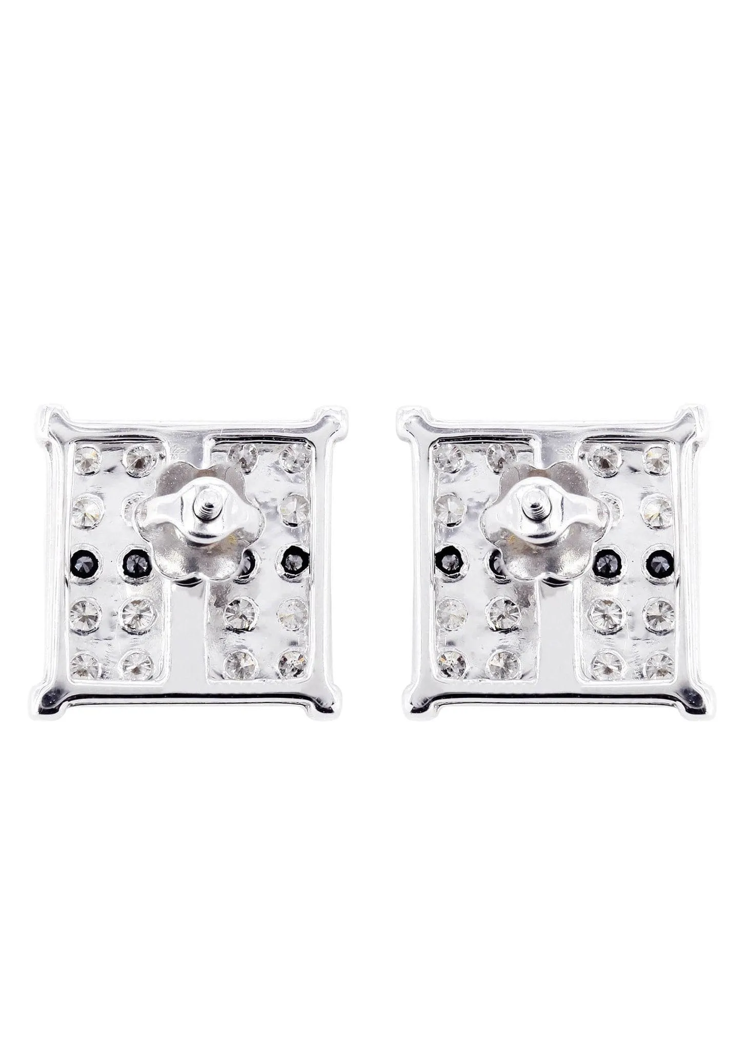 Diamond Earrings For Men | 0.68 Carats 14K White Gold