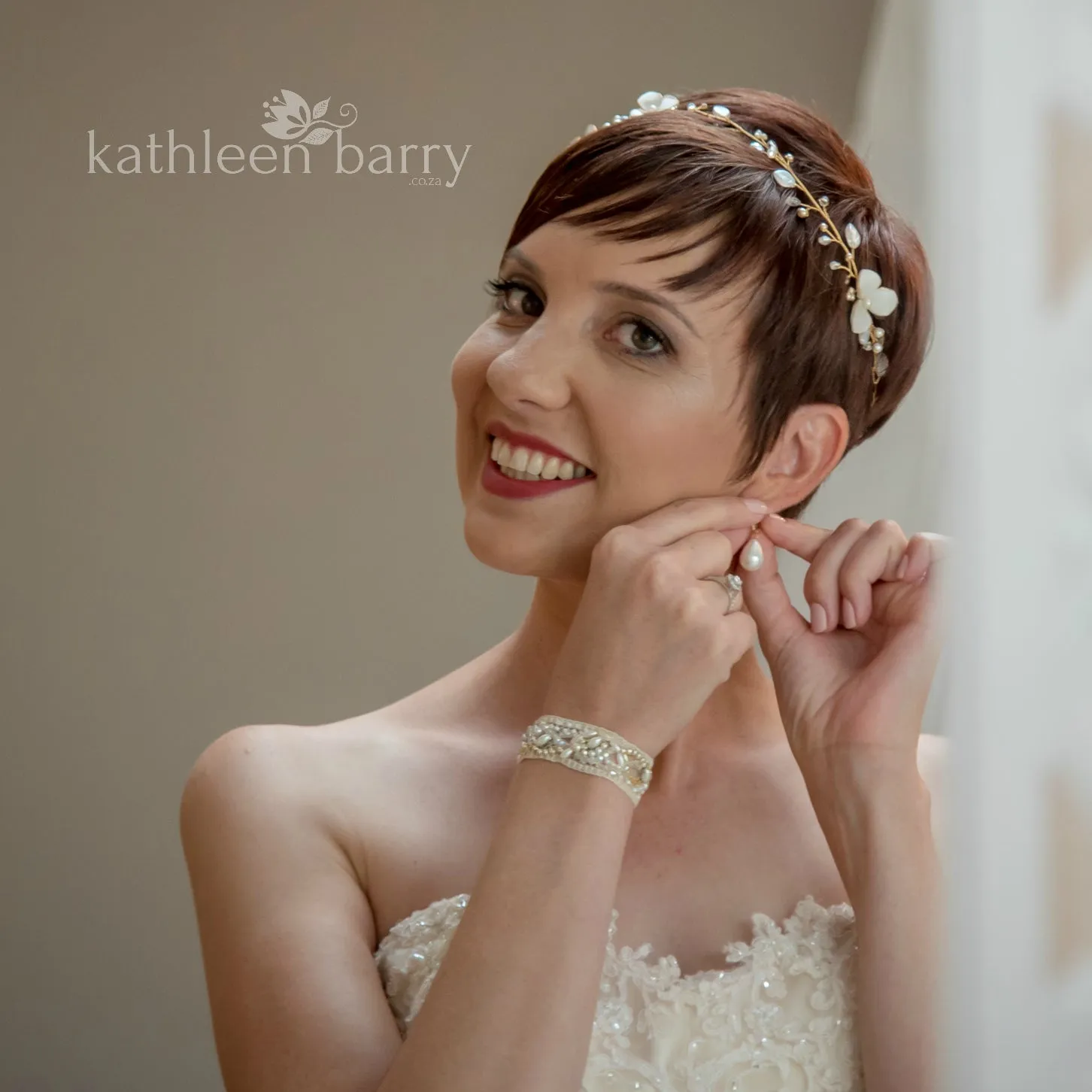 Elmarie vintage Lace Cuff Bracelet - pearl & crystal embellished - wedding bracelet lace - Ivory cream