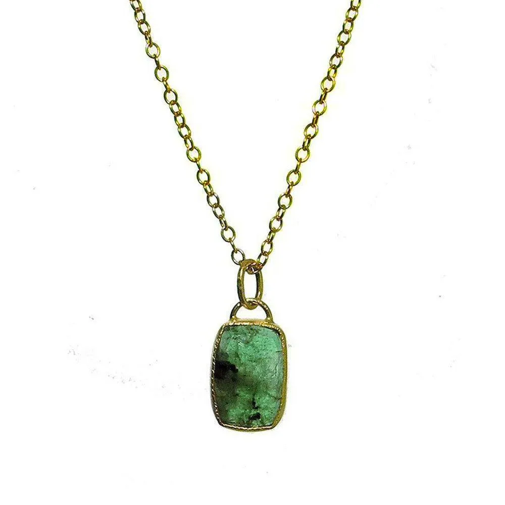 Emerald Necklace 18k Gold