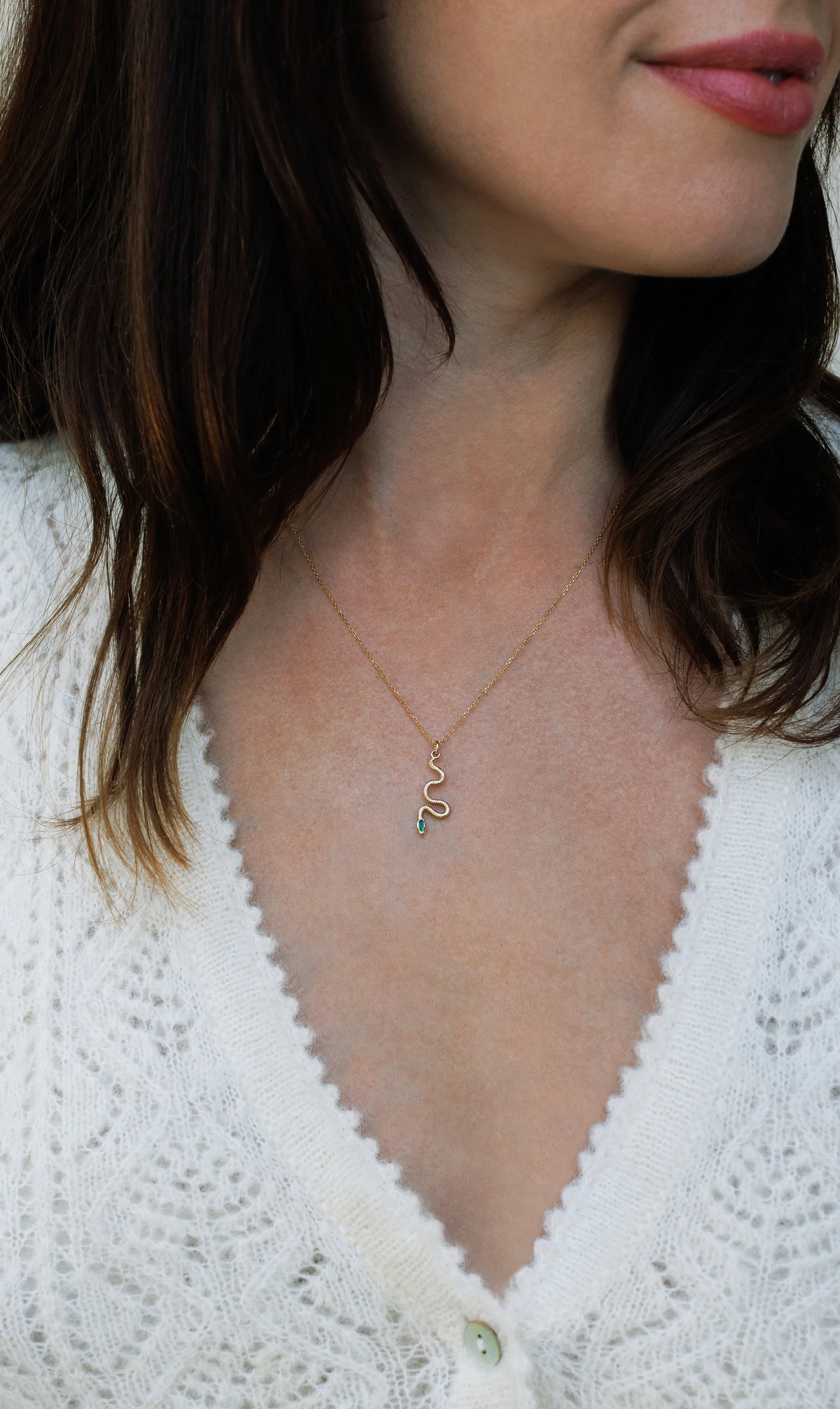 Emerald Serpent Pendant