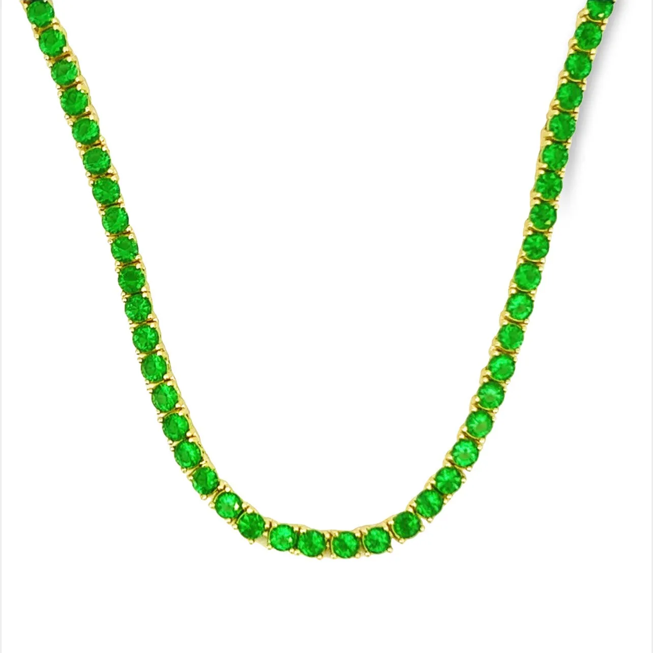 Emerald Tennis Necklace