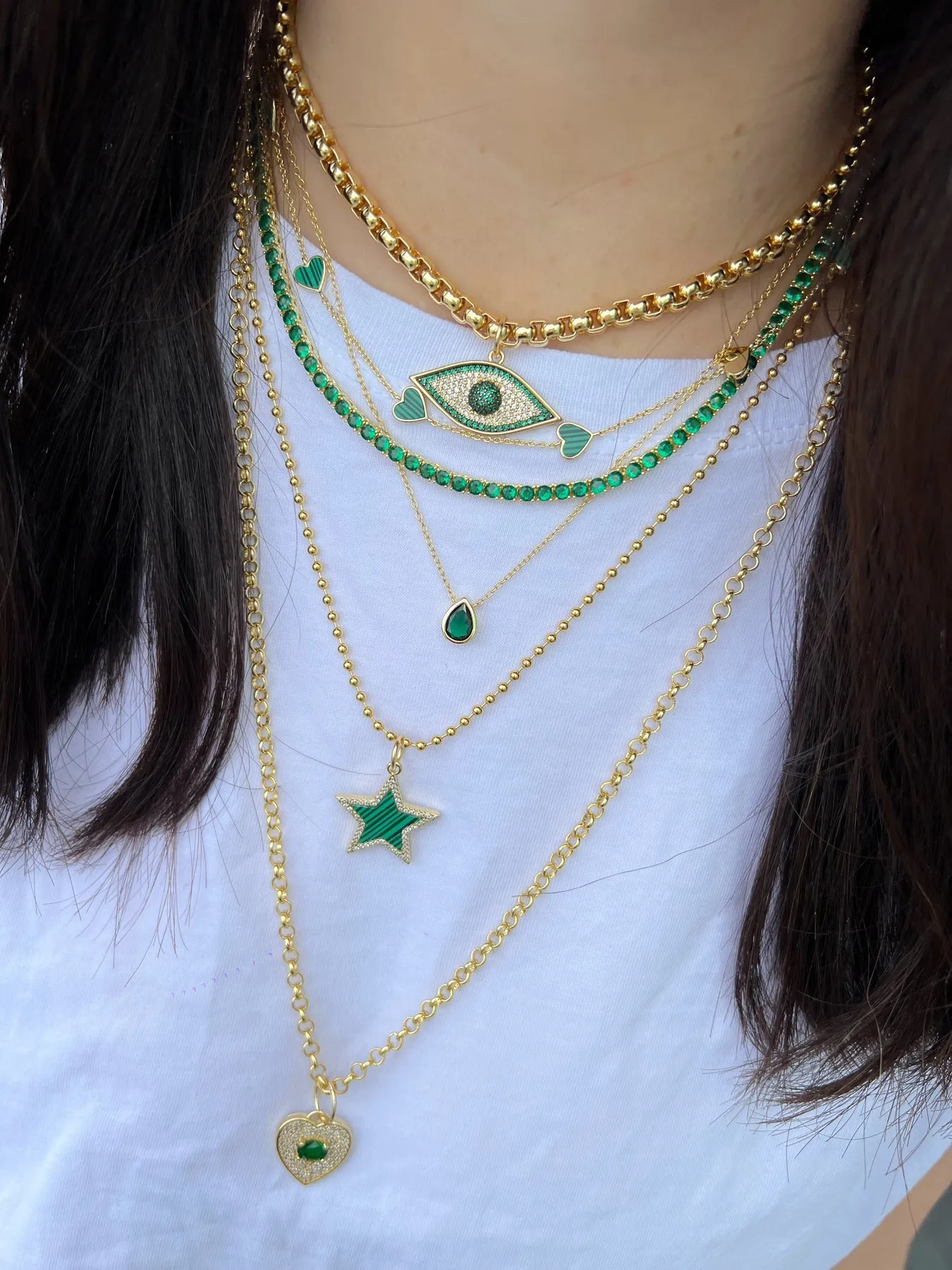 Emerald Tennis Necklace