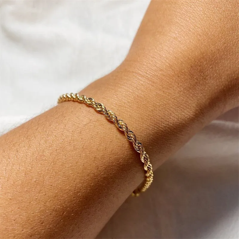 European And American Gold-plated Twist Chain Bracelet