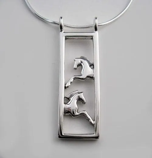 Framed Pair of Horses Necklace