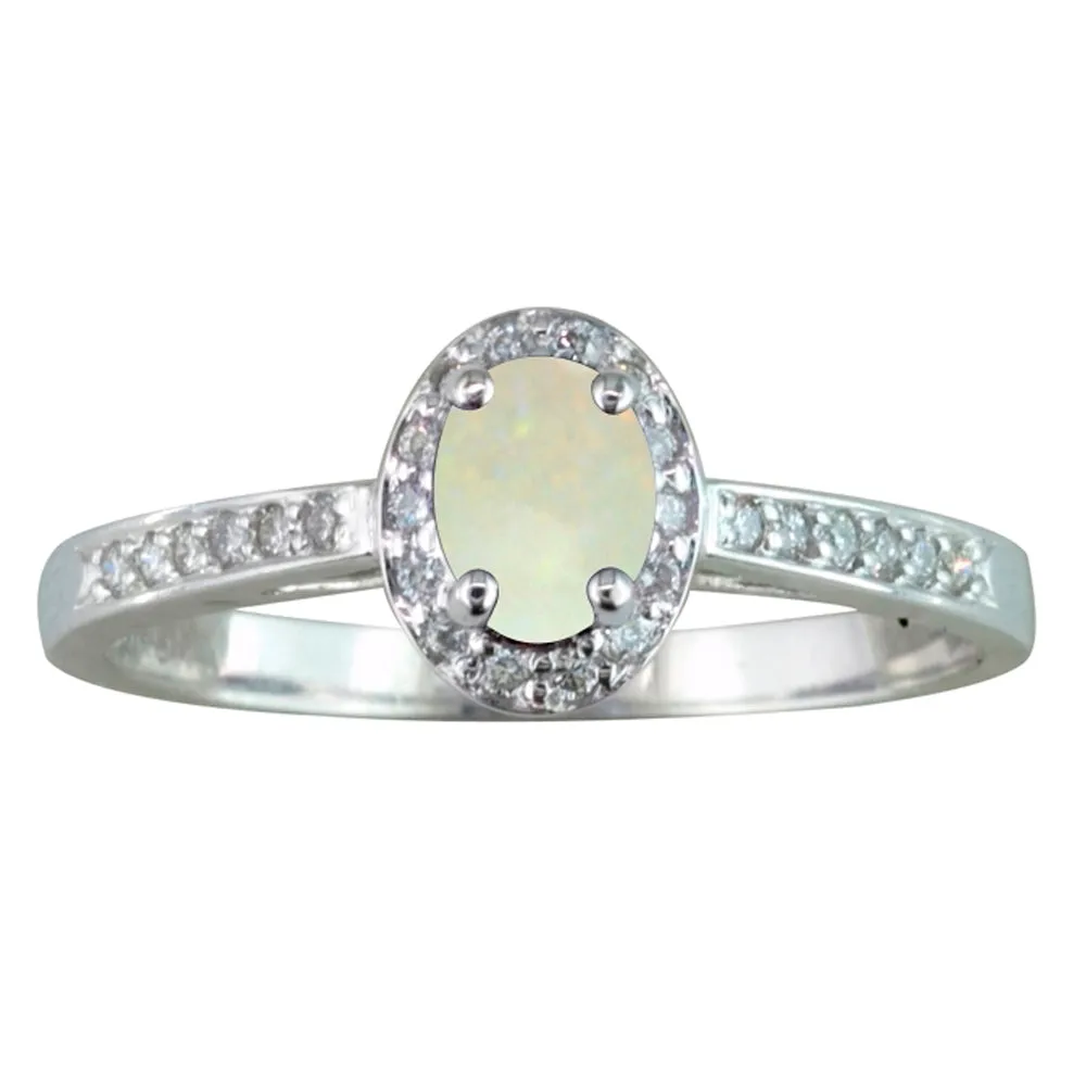 Gemstone Rings with Diamond Halo and Accents