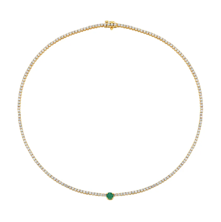 Gemstone Tennis Necklace