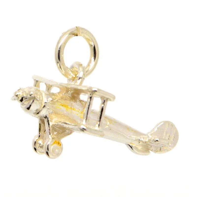 Gold Gypsy Moth Plane Charm