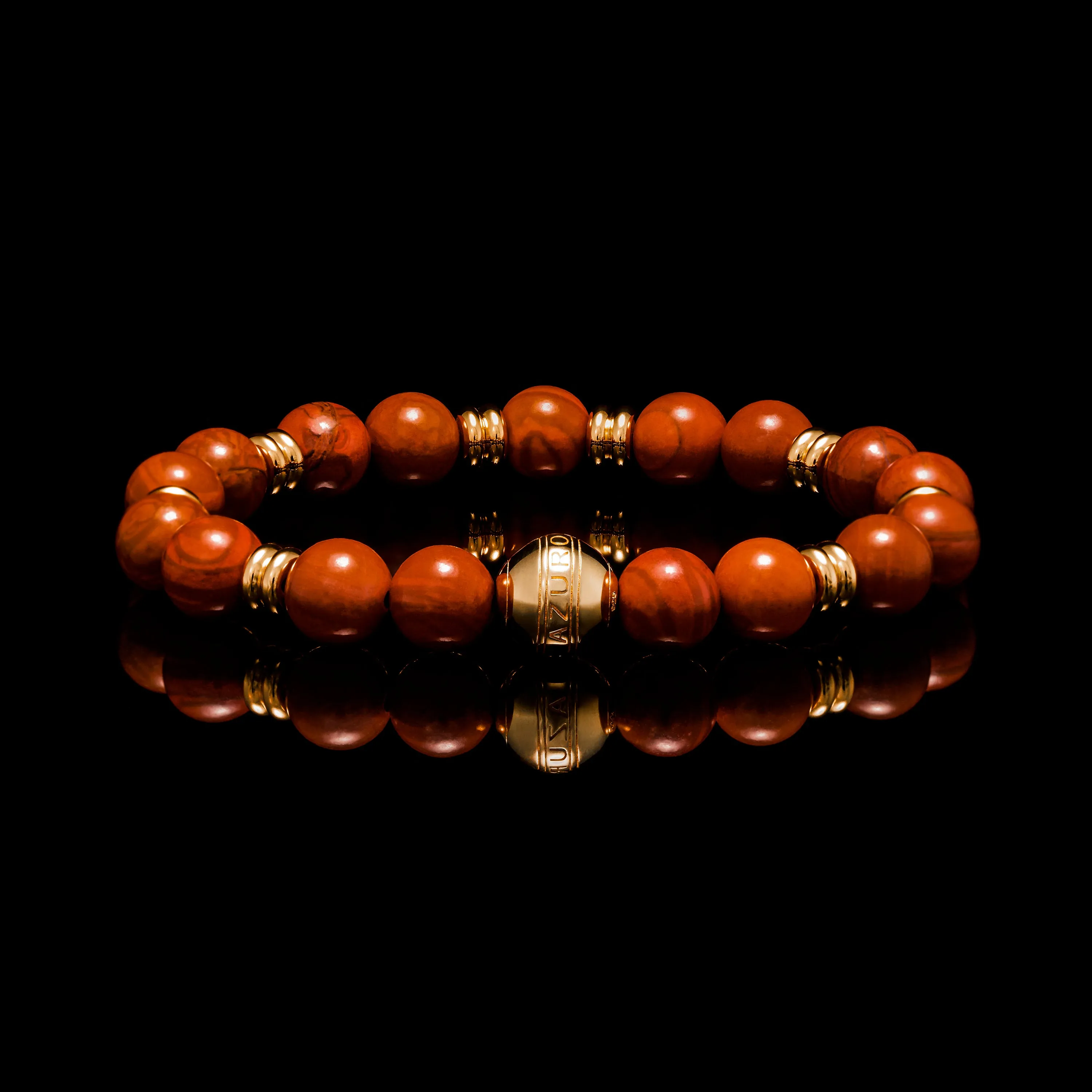 Gold Red Jasper Chakra Bracelet