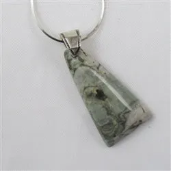 Green Rainforest Jasper Pendant Necklace