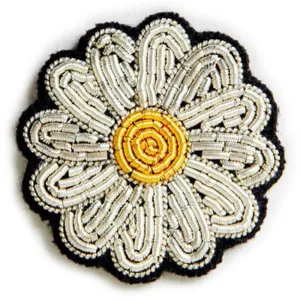 Hand Embroidered Mini Daisy Pin