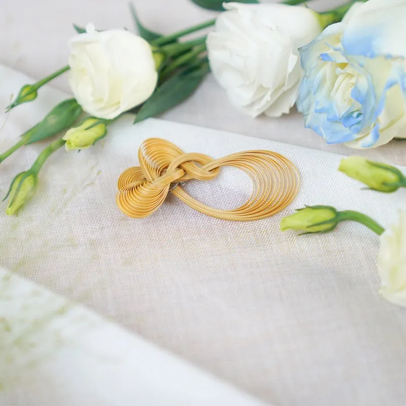 Handcrafted Bamboo Brooch Collection-Elegant Design