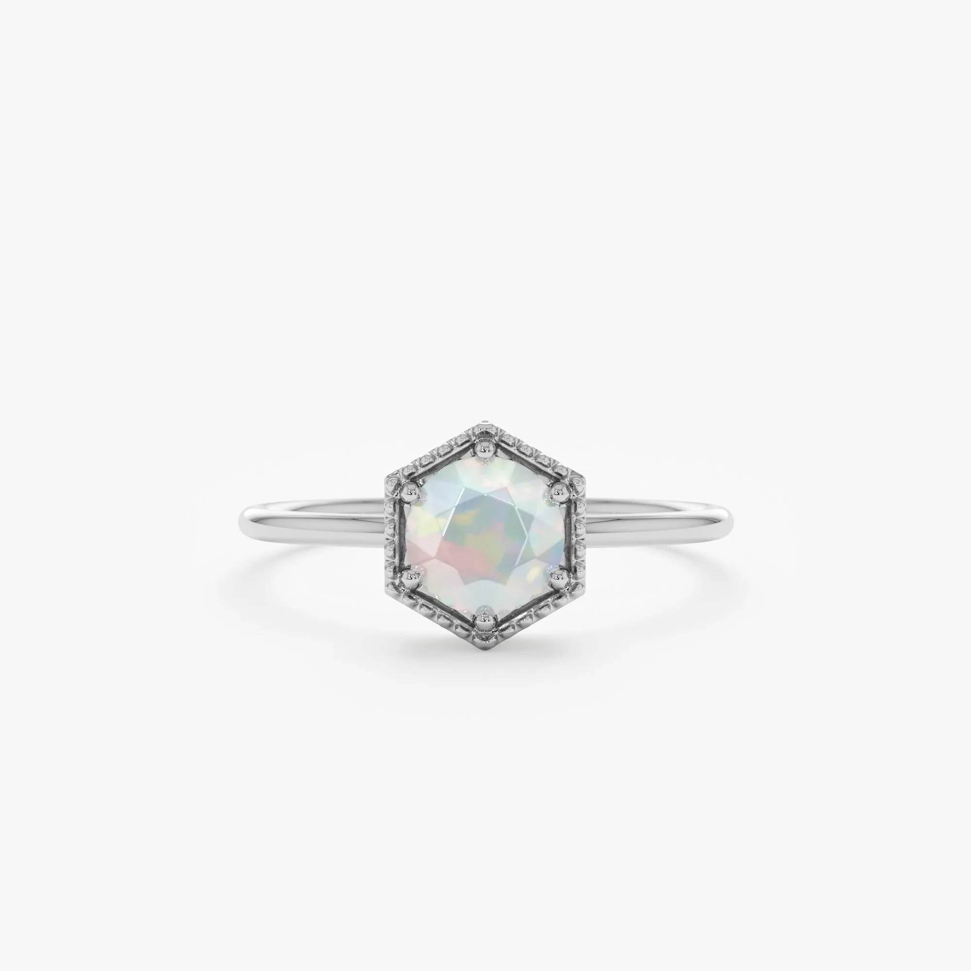 Hexagon Opal Ring, Anaya