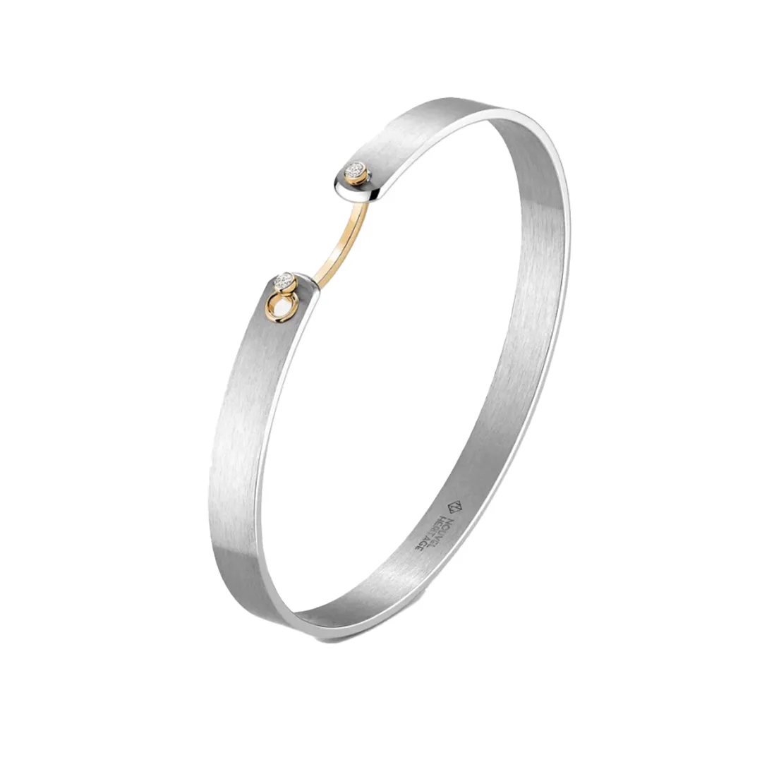 'His' Mood Bangle in White Gold